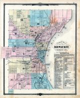 Milwalkee City Map, Wisconsin State Atlas 1878